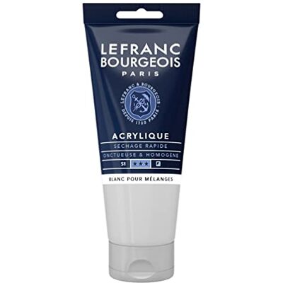 Lefranc Bourgeois 300395 Fine Acrylfarbe Mischweiss, 80ml Tube, cremige Acrylfarbe auf Wasserbasis, schnell trocknend, lichtecht, wasserfest Lefranc Bourgeois 300395 Fine Acrylfarbe Mischweiss, 80ml Tube, cremige Acrylfarbe auf Wasserbasis, schnell trocknend, lichtecht, wasserfest