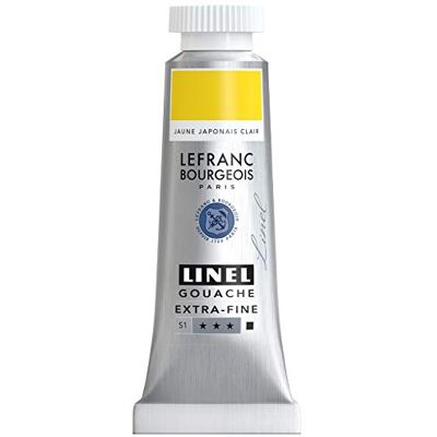 Lefranc Bourgeois 301160 Linel Gouache extrafeine und geschmeidige Wasserfarben mit maximaler Farbintensität, Leuchtkraft für streifenfreien Auftrag, 14ml Tube Japanischgelb Hell Lefranc Bourgeois 301160 Linel Gouache extrafeine und geschmeidige Wasserfarben mit maximaler Farbintensität, Leuchtkraft für streifenfreien Auftrag, 14ml Tube Japanischgelb Hell