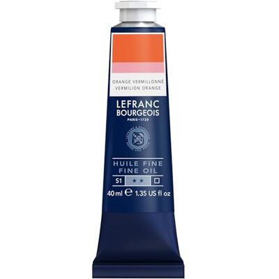 Lefranc Bourgeois 301759 Feine Ölfarbe in hervorragender Qualität,lichtecht mit gleichmäßige Konsistenz, 40ml Tube, ideal für Keilrahmen, Leinwand, Malkarton Kadmiumorange Farbton Lefranc Bourgeois 301759 Feine Ölfarbe in hervorragender Qualität,lichtecht mit gleichmäßige Konsistenz, 40ml Tube, ideal für Keilrahmen, Leinwand, Malkarton Kadmiumorange Farbton