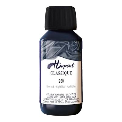 H Dupont DU0600125250C Flasche Seidenmalfarbe Klassik 125ml, Säurefarbstoffen für eine präzise Arbeit, mit Dampffixierung, für den professionellen Gebrauch, Nachtblau, 1 Stück H Dupont DU0600125250C Flasche Seidenmalfarbe Klassik 125ml, Säurefarbstoffen für eine präzise Arbeit, mit Dampffixierung, für den professionellen Gebrauch, Nachtblau, 1 Stück