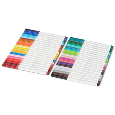 Amazon Basics Filzstift mit vielseitiger Spitze, 40 Farben, abwaschbar, 40 Stück, mehrfarbig Amazon Basics Filzstift mit vielseitiger Spitze, 40 Farben, abwaschbar, 40 Stück, mehrfarbig