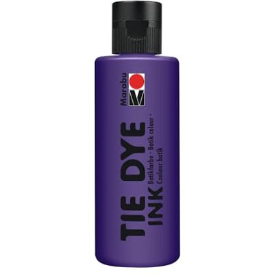 Marabu TIE DYE INK Batikfarbe in Pflaume, 80 ml Farbe auf Wasserbasis, vegan, strahlende Stofffarbe für helle Textilien bis 20% Kunstfaseranteil, 17300004037 Marabu TIE DYE INK Batikfarbe in Pflaume, 80 ml Farbe auf Wasserbasis, vegan, strahlende Stofffarbe für helle Textilien bis 20% Kunstfaseranteil, 17300004037