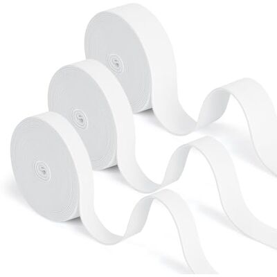 Romon Gummiband Breit Nähen, 18m Gummibänder Nähen, 3 Stück Elastisches Band Gummizug Weiß Hosengummi DIY Handwerk Stoffe zum Nähen-Nicht Leicht Verformbar-Elastisches Farbband 15mm×6m+20mm×6m+30mm×6m Romon Gummiband Breit Nähen, 18m Gummibänder Nähen, 3 Stück Elastisches Band Gummizug Weiß Hosengummi DIY Handwerk Stoffe zum Nähen-Nicht Leicht Verformbar-Elastisches Farbband 15mm×6m+20mm×6m+30mm×6m