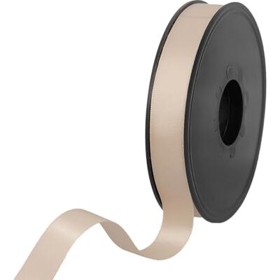 Les Petits Rubans Doppelseitiges Satinband aus 100% Polyester für Hochzeiten, Geschenkverpackungen, Blumenarrangements, Kunsthandwerk, Kuchen, Schleifen, Verzierungen, 15 mm x 25 m, Beige Les Petits Rubans Doppelseitiges Satinband aus 100% Polyester für Hochzeiten, Geschenkverpackungen, Blumenarrangements, Kunsthandwerk, Kuchen, Schleifen, Verzierungen, 15 mm x 25 m, Beige