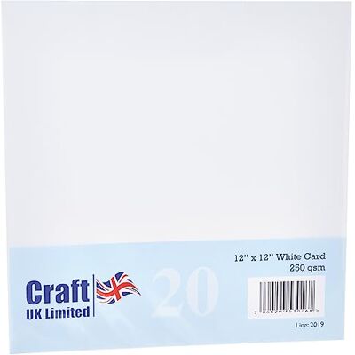 Craft UK Limited Unbekannt UK 2019 250 g PREMIER Karte Weiß (20 Stück Blatt) 12X12 CARD Craft UK Limited Unbekannt UK 2019 250 g PREMIER Karte Weiß (20 Stück Blatt) 12X12 CARD