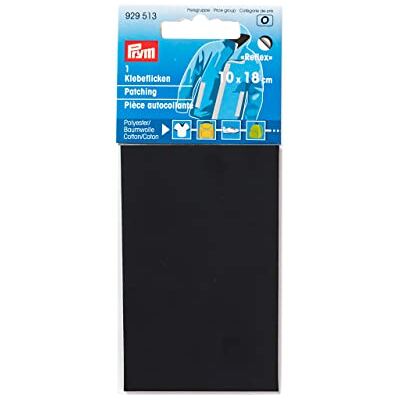 Prym 929513 Klebeflicken reflektierend 10 x 18 cm schwarz Prym 929513 Klebeflicken reflektierend 10 x 18 cm schwarz