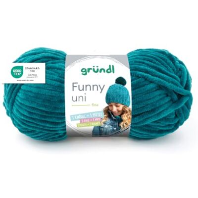 Gründl Wolle Funny uni Chenille Wolle 1 Knäuel 100 g, Petrol dicke weiche Chenille Wolle zum Häkeln Kuschelig und hautfreundlich 100 % Polyester 100 g / 120 m Nadelstärke 5 6 Gründl Wolle Funny uni Chenille Wolle 1 Knäuel 100 g, Petrol dicke weiche Chenille Wolle zum Häkeln Kuschelig und hautfreundlich 100 % Polyester 100 g / 120 m Nadelstärke 5 6