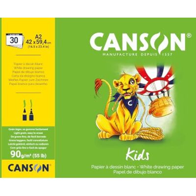 Canson 400015582 Hobby, Zeichenpapier, A2, weiß Canson 400015582 Hobby, Zeichenpapier, A2, weiß