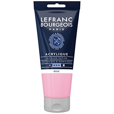 Lefranc Bourgeois 300437 Fine Acrylfarbe Rosa, 80ml Tube, cremige Acrylfarbe auf Wasserbasis, schnell trocknend, lichtecht, wasserfest Lefranc Bourgeois 300437 Fine Acrylfarbe Rosa, 80ml Tube, cremige Acrylfarbe auf Wasserbasis, schnell trocknend, lichtecht, wasserfest