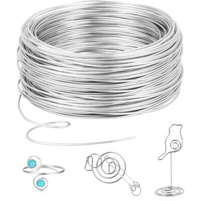 AiQInu Basteldraht 3mm X 15M, Aluminium Schmuckdraht, DIY Draht Zum Basteln, Aluminiumdraht für Basteln Und Schmuck Herstellung AiQInu Basteldraht 3mm X 15M, Aluminium Schmuckdraht, DIY Draht Zum Basteln, Aluminiumdraht für Basteln Und Schmuck Herstellung