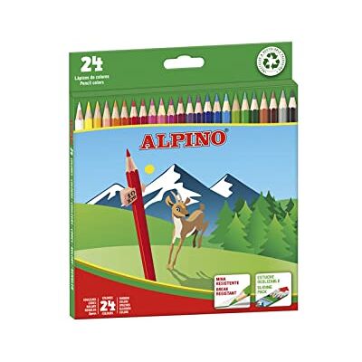 Alpino Buntstifte 24 Stück Kinder-Buntstifte Zeichnen und Malen mit leuchtenden und lebendigen Farben Schulbedarf Malstifte Etui Alpino Buntstifte 24 Stück Kinder-Buntstifte Zeichnen und Malen mit leuchtenden und lebendigen Farben Schulbedarf Malstifte Etui