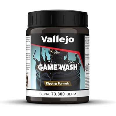 Vallejo Game Wash Sepia 200 ml Acryl-Waschmittel für Schatten- und Lichteffekte Einfache und schnelle Anwendung Ideal für Miniaturen und Modelle Serie: Game Wash Vallejo Game Wash Sepia 200 ml Acryl-Waschmittel für Schatten- und Lichteffekte Einfache und schnelle Anwendung Ideal für Miniaturen und Modelle Serie: Game Wash