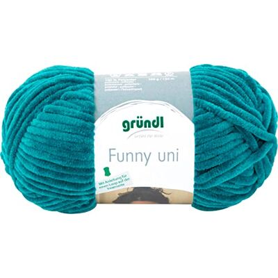 Gründl Wolle Funny uni Chenille Wolle 1 Knäuel 100 g, Petrol Gründl Wolle Funny uni Chenille Wolle 1 Knäuel 100 g, Petrol