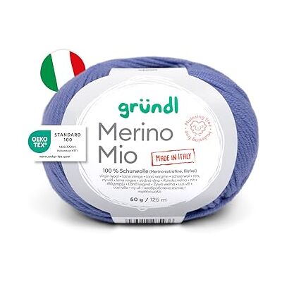 Gründl Wolle Merino Mio Merinowolle 1 Knäuel x 50 g, Kornblume weiche Merinowolle zum Stricken und Häkeln Kuschelig und hautfreundlich 100 % Schurwolle (Merino extrafein) 1 Knäuel Gründl Wolle Merino Mio Merinowolle 1 Knäuel x 50 g, Kornblume weiche Merinowolle zum Stricken und Häkeln Kuschelig und hautfreundlich 100 % Schurwolle (Merino extrafein) 1 Knäuel