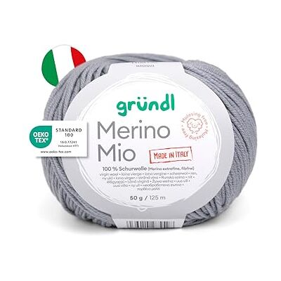 Gründl Wolle Merino Mio Merinowolle 1 Knäuel, steingrau weiche Merinowolle zum Stricken und Häkeln Kuschelig und hautfreundlich 100 % Schurwolle (Merino extrafein) 1 Knäuel Gründl Wolle Merino Mio Merinowolle 1 Knäuel, steingrau weiche Merinowolle zum Stricken und Häkeln Kuschelig und hautfreundlich 100 % Schurwolle (Merino extrafein) 1 Knäuel