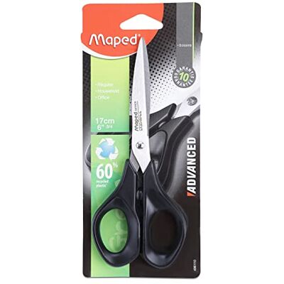 Maped M496110 Schere Advanced Green symmetrisch, 17 cm, schwarz Maped M496110 Schere Advanced Green symmetrisch, 17 cm, schwarz