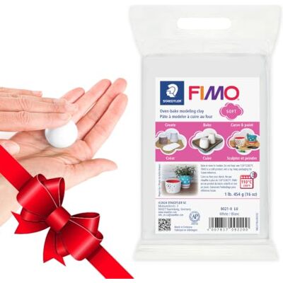 Staedtler FIMO soft 8021 Modelliermasse – Weiß, 454 g Ofenhärtend, weich, 8er-Portionierung zum Mischen – Schmuck & Deko – Art.-Nr. 8021-0 Staedtler FIMO soft 8021 Modelliermasse – Weiß, 454 g Ofenhärtend, weich, 8er-Portionierung zum Mischen – Schmuck & Deko – Art.-Nr. 8021-0