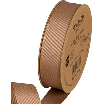 Halbach Seidenbänder Premium Ripsband Breite: 25 mm Länge: 25 m Nachhaltiges Geschenkband aus recyceltem Polyester Ideal als Schleifenband Farbe: Mokka Halbach Seidenbänder Premium Ripsband Breite: 25 mm Länge: 25 m Nachhaltiges Geschenkband aus recyceltem Polyester Ideal als Schleifenband Farbe: Mokka