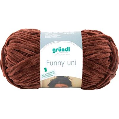 Gründl Wolle Funny uni Chenille Wolle 1 Knäuel 100 g, Braun dicke weiche Chenille Wolle zum Häkeln Kuschelig und hautfreundlich 100 % Polyester 100 g / 120 m Nadelstärke 5 6 Gründl Wolle Funny uni Chenille Wolle 1 Knäuel 100 g, Braun dicke weiche Chenille Wolle zum Häkeln Kuschelig und hautfreundlich 100 % Polyester 100 g / 120 m Nadelstärke 5 6