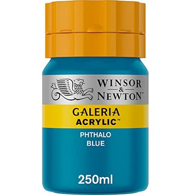 Winsor & Newton 2137516 Galeria Acrylfarbe, hohe Pigmentierung, lichtecht, buttrige Konsistenz, 250 ml Tube Phthaloblau Winsor & Newton 2137516 Galeria Acrylfarbe, hohe Pigmentierung, lichtecht, buttrige Konsistenz, 250 ml Tube Phthaloblau