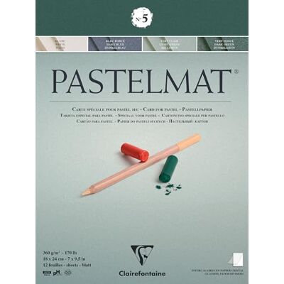 Clairefontaine 96113C Zeichenblock Pastelmat (12 Blatt, 18 x 24 cm, 360 g, mit 4 transparenten Trennblättern, Spezielkarton ideal fur Pastell und Kreide) dunkelblau, hellgrün, dunkelgrün und weiß Clairefontaine 96113C Zeichenblock Pastelmat (12 Blatt, 18 x 24 cm, 360 g, mit 4 transparenten Trennblättern, Spezielkarton ideal fur Pastell und Kreide) dunkelblau, hellgrün, dunkelgrün und weiß