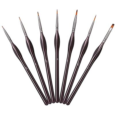 Amazon Basics 7Stück Detailpinsel im Set, 8.86"x 2.17" x 2.17", Braun Amazon Basics 7Stück Detailpinsel im Set, 8.86"x 2.17" x 2.17", Braun