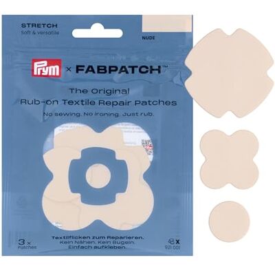 Prym 921001 FabPatch STRETCH Rub-on Patch Beige (3 Stück) – Selbstklebende bi-elastische Reparaturflicken für Sportbekleidung, Leggings, Jacken & Sneaker – Textilreparatur ohne Nähen & Bügeln Prym 921001 FabPatch STRETCH Rub-on Patch Beige (3 Stück) – Selbstklebende bi-elastische Reparaturflicken für Sportbekleidung, Leggings, Jacken & Sneaker – Textilreparatur ohne Nähen & Bügeln
