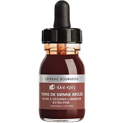 Lefranc Bourgeois 301282 Nan King Zeichentusche & Kalligrafietusche Siena Gebrannt 30 ml, Pigmentiert, lichtbeständig, für Zeichnen & Skizzen Lefranc Bourgeois 301282 Nan King Zeichentusche & Kalligrafietusche Siena Gebrannt 30 ml, Pigmentiert, lichtbeständig, für Zeichnen & Skizzen