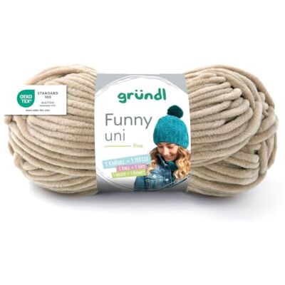 Gründl Wolle Funny uni Chenille Wolle 1 Knäuel 100 g, Beige dicke weiche Chenille Wolle zum Häkeln Kuschelig und hautfreundlich 100 % Polyester 100 g / 120 m Nadelstärke 5 6 Gründl Wolle Funny uni Chenille Wolle 1 Knäuel 100 g, Beige dicke weiche Chenille Wolle zum Häkeln Kuschelig und hautfreundlich 100 % Polyester 100 g / 120 m Nadelstärke 5 6