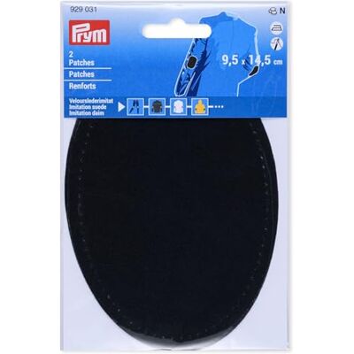 Prym 929031 Patches Velourslederimitat, aufbügelbar, 9,5 x 14,5 cm, schwarz Prym 929031 Patches Velourslederimitat, aufbügelbar, 9,5 x 14,5 cm, schwarz