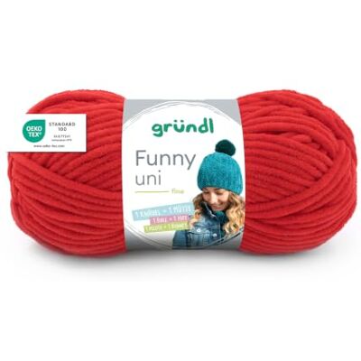 Gründl Wolle Funny uni Chenille Wolle 1 Knäuel 100 g, Kirsche dicke weiche Chenille Wolle zum Häkeln Kuschelig und hautfreundlich 100 % Polyester 100 g / 120 m Nadelstärke 5 6 Gründl Wolle Funny uni Chenille Wolle 1 Knäuel 100 g, Kirsche dicke weiche Chenille Wolle zum Häkeln Kuschelig und hautfreundlich 100 % Polyester 100 g / 120 m Nadelstärke 5 6