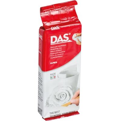 DAS 348100 lufthärtende Modelliermasse, 250 g weiß, Holz DAS 348100 lufthärtende Modelliermasse, 250 g weiß, Holz