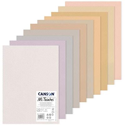 Canson MI-TEINTES A3 160G Pastellfarben, Packung 10 Blatt Canson MI-TEINTES A3 160G Pastellfarben, Packung 10 Blatt