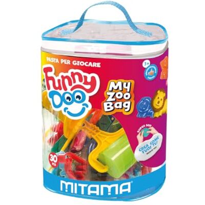 Mitama Funny DOO Knete Bastel-Set mit 14 Dosen Massknete, Tieren, Knetwerkzeug, Zubehör und Aufklebern, kreatives Spielzeug für Kinder ab 3 Jahren, für Mädchen und Jungen Mitama Funny DOO Knete Bastel-Set mit 14 Dosen Massknete, Tieren, Knetwerkzeug, Zubehör und Aufklebern, kreatives Spielzeug für Kinder ab 3 Jahren, für Mädchen und Jungen
