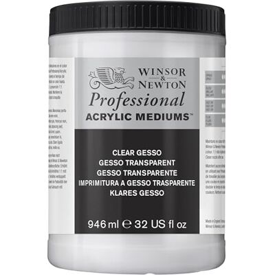 Winsor & Newton 3054919 Klares Gesso, Grundierung für Acrylfarben, Ölfarben, Alkydfarben 946ml Topf Winsor & Newton 3054919 Klares Gesso, Grundierung für Acrylfarben, Ölfarben, Alkydfarben 946ml Topf
