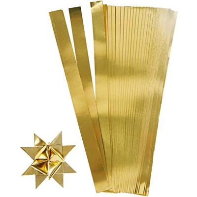 Creativ Company 20713 Papierstreifen zum Falten von Sternen, 100 Stück, Gold Creativ Company 20713 Papierstreifen zum Falten von Sternen, 100 Stück, Gold