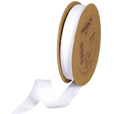 Halbach Seidenbänder Baumwollband 20mm x 20m Webband 100% Baumwolle Bänder zum Basteln als Meterware Stoffband für Dekorationen, DIY Handwerk, Schrägband Näharbeiten, Farbe: weiß Halbach Seidenbänder Baumwollband 20mm x 20m Webband 100% Baumwolle Bänder zum Basteln als Meterware Stoffband für Dekorationen, DIY Handwerk, Schrägband Näharbeiten, Farbe: weiß