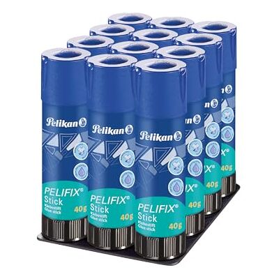 Pelikan Klebestift PELIFIX, 40g, 12 Stück im Pappdisplay Pelikan Klebestift PELIFIX, 40g, 12 Stück im Pappdisplay