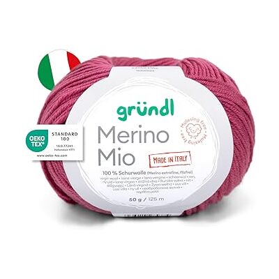 Gründl Wolle Merino Mio Merinowolle 1 Knäuel, orchidee Gründl Wolle Merino Mio Merinowolle 1 Knäuel, orchidee