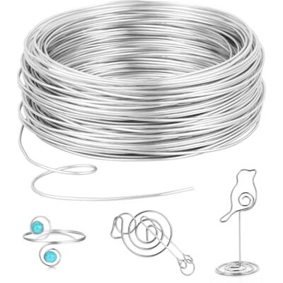 AiQInu Basteldraht 3mm X 10M, Aluminium Schmuckdraht, DIY Draht Zum Basteln, Aluminiumdraht für Basteln Und Schmuck Herstellung AiQInu Basteldraht 3mm X 10M, Aluminium Schmuckdraht, DIY Draht Zum Basteln, Aluminiumdraht für Basteln Und Schmuck Herstellung