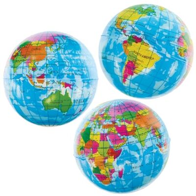 Baker Ross FN050 Globus Squeeze Stressbälle, 5er-Pack, weiche Spielbälle, Sensorik und Stressspielzeug, Partytüten Füller Baker Ross FN050 Globus Squeeze Stressbälle, 5er-Pack, weiche Spielbälle, Sensorik und Stressspielzeug, Partytüten Füller