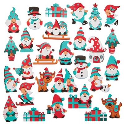 Baker Ross FN320 Christmas Gonk Foam Stickers Packung mit 150 Aufklebern, Weihnachtsaufkleber für Kinder Baker Ross FN320 Christmas Gonk Foam Stickers Packung mit 150 Aufklebern, Weihnachtsaufkleber für Kinder