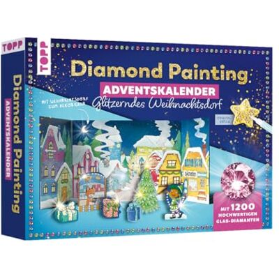 TOPP Diamond Painting Adventskalender - Glitzerndes Weihnachtsdorf - 24 Motive TOPP Diamond Painting Adventskalender - Glitzerndes Weihnachtsdorf - 24 Motive