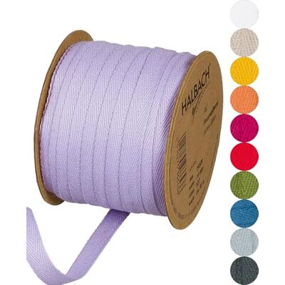 Halbach Baumwollband, 10 mm x 30 m, lavendel Webband aus 100 % Baumwolle, Meterware zum Basteln, Dekorieren und Nähen Halbach Baumwollband, 10 mm x 30 m, lavendel Webband aus 100 % Baumwolle, Meterware zum Basteln, Dekorieren und Nähen