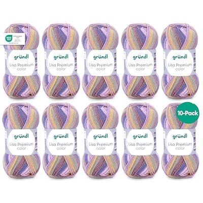 120 Gründl Wolle Lisa Premium color Garn zum Stricken mit Farbverlauf Strickgarn Häkelgarn Weich und hautfreundlich 100% Polyacryl 10 Knäuel 50 g / 133 m -Nadelstärke 3,5-4,5 Rosa-flieder 120 Gründl Wolle Lisa Premium color Garn zum Stricken mit Farbverlauf Strickgarn Häkelgarn Weich und hautfreundlich 100% Polyacryl 10 Knäuel 50 g / 133 m -Nadelstärke 3,5-4,5 Rosa-flieder