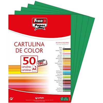 Fixo Paper 11110322 – Packung A4 – 50 Stück, dunkelgrün, 180 g Fixo Paper 11110322 – Packung A4 – 50 Stück, dunkelgrün, 180 g