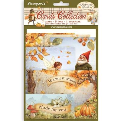 Stamperia Cards Selection, Acid-Free, Printed on 2 Sides, Choice of Sizes and Designs, Perfect for Crafts and Gifting (Whispering Woods) (7 Cards, 5 Tags, 1 Bookmark) Stamperia Cards Selection, Acid-Free, Printed on 2 Sides, Choice of Sizes and Designs, Perfect for Crafts and Gifting (Whispering Woods) (7 Cards, 5 Tags, 1 Bookmark)
