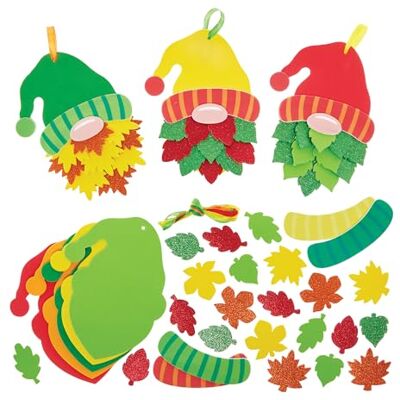 Baker Ross FN303 Herbst-Gonks Deko-Sets 5er-Pack, Herbstliche Basteleien für Kinder, Herbstdekorationen Baker Ross FN303 Herbst-Gonks Deko-Sets 5er-Pack, Herbstliche Basteleien für Kinder, Herbstdekorationen