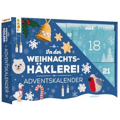 frechverlag GmbH In der Weihnachtshäklerei Der Adventskalender mit Material und Anleitungsbuch für 24 Häkelprojekte: Box (38,5 x 26,5 x 5 cm) mit 24 kleinen Boxen, Garn (100 % Acryl), Zubehör für 24 Häkelprojekte frechverlag GmbH In der Weihnachtshäklerei Der Adventskalender mit Material und Anleitungsbuch für 24 Häkelprojekte: Box (38,5 x 26,5 x 5 cm) mit 24 kleinen Boxen, Garn (100 % Acryl), Zubehör für 24 Häkelprojekte