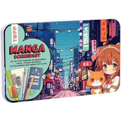 frechverlag GmbH Manga Schreibset: Stifte, Marker, Radiergummi, Lineal, Heftklammern, 2 Transferstickerbogen, Haftnotizen frechverlag GmbH Manga Schreibset: Stifte, Marker, Radiergummi, Lineal, Heftklammern, 2 Transferstickerbogen, Haftnotizen